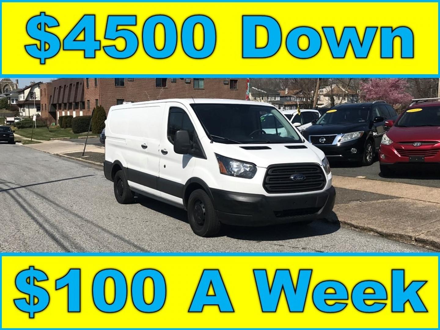 2016 White /Gray Ford Transit 150 Low Roof (1FTYE1ZM0GK) with an 3.7 V6 engine, Automatic transmission, located at 577 Chester Pike, Prospect Park, PA, 19076, (610) 237-1015, 39.886154, -75.302338 - Photo#0